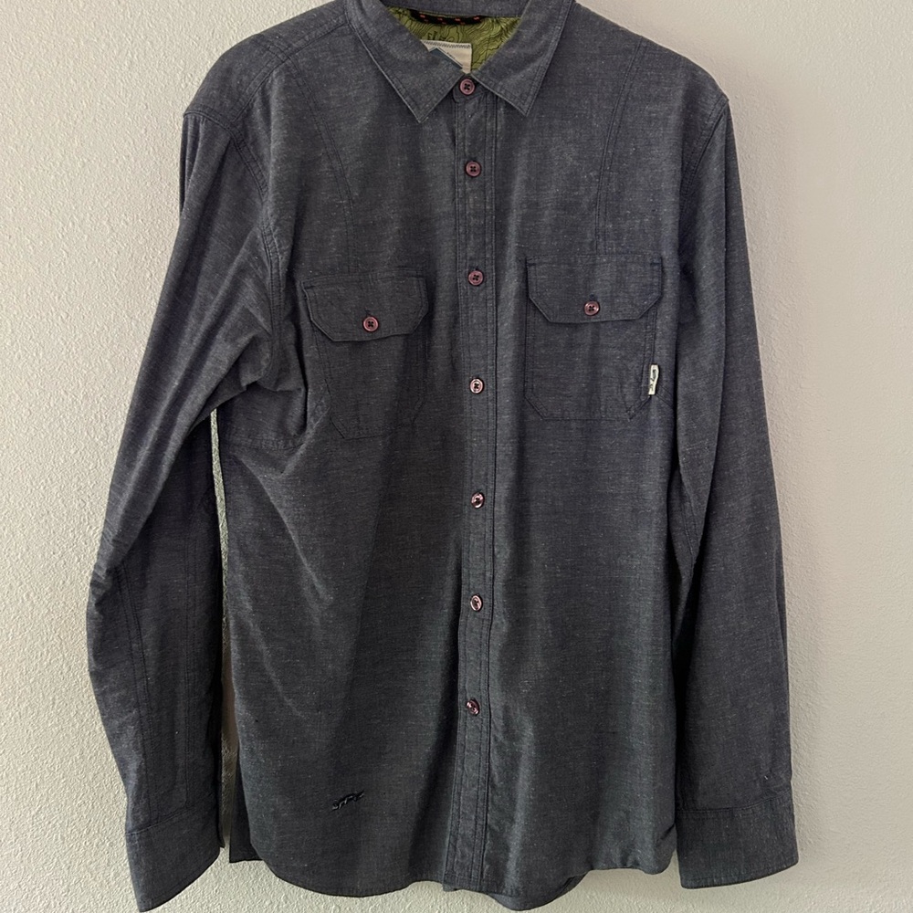 Bohnam Men's Gray Button-Up Shirt